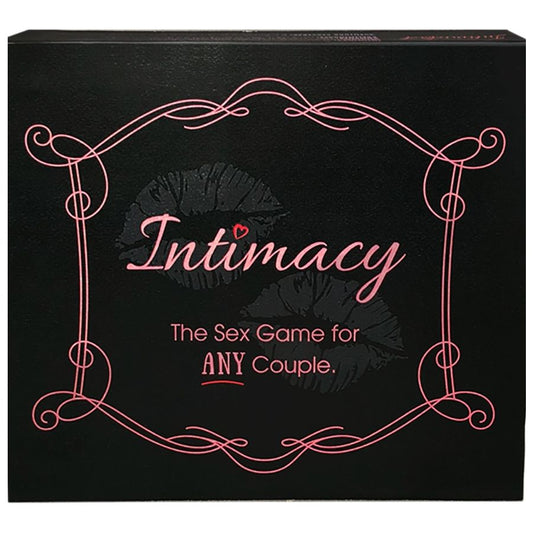 Front view of Intimacy - the sexy board game for couples ready to spice things up!