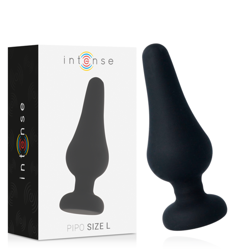 INTENSE PIPO L – 13 cm Silicone Anal Plug (Black) for Deep & Satisfying Play