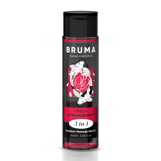 BRUMA – 3-in-1 Warming Massage Oil with Strawberry Flavor 100 ml