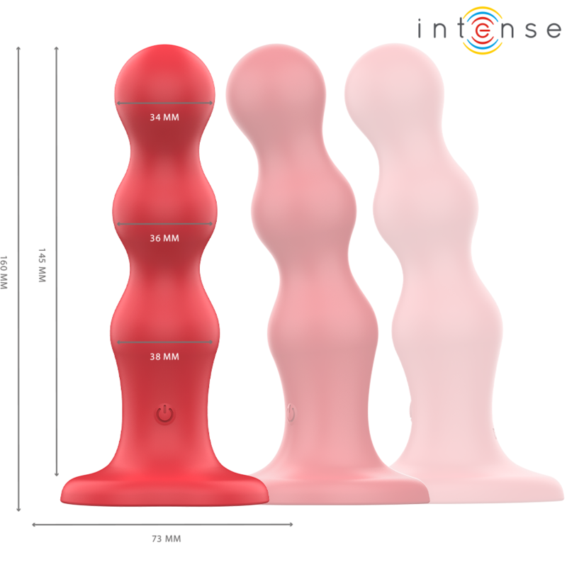 Size chart and shape comparison of INTENSE Cody – 160 mm length with beaded design – Juguito