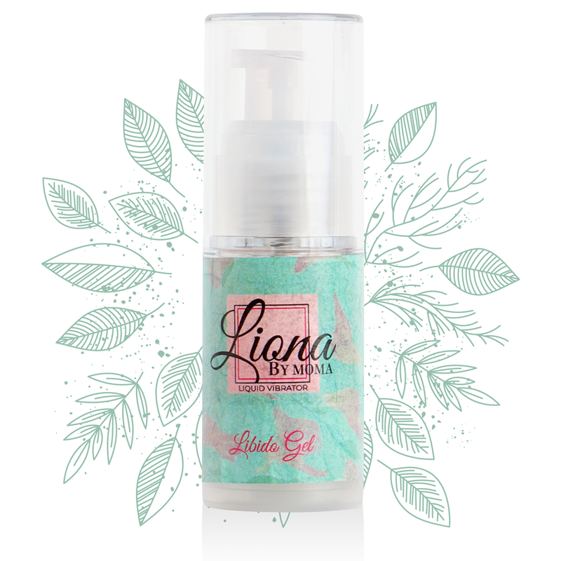 Liona Libido Gel showing vibration effect – feel the tingle with every drop.