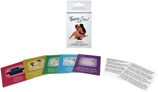 Tantric Sex Cards game box with couple illustration – 100,000 paths to powerful orgasms