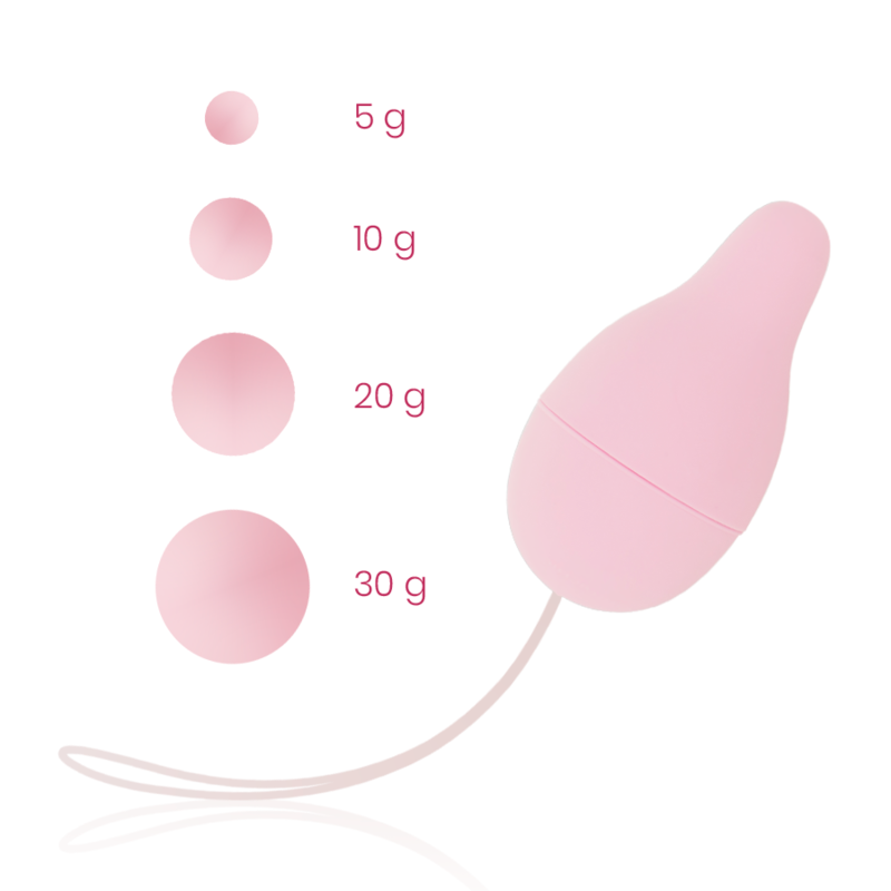 Complete Kegel training set with 4 interchangeable weights – Juguito
